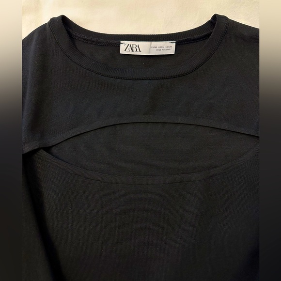 Zara cut out long sleeve crop top - Picture 4 of 7